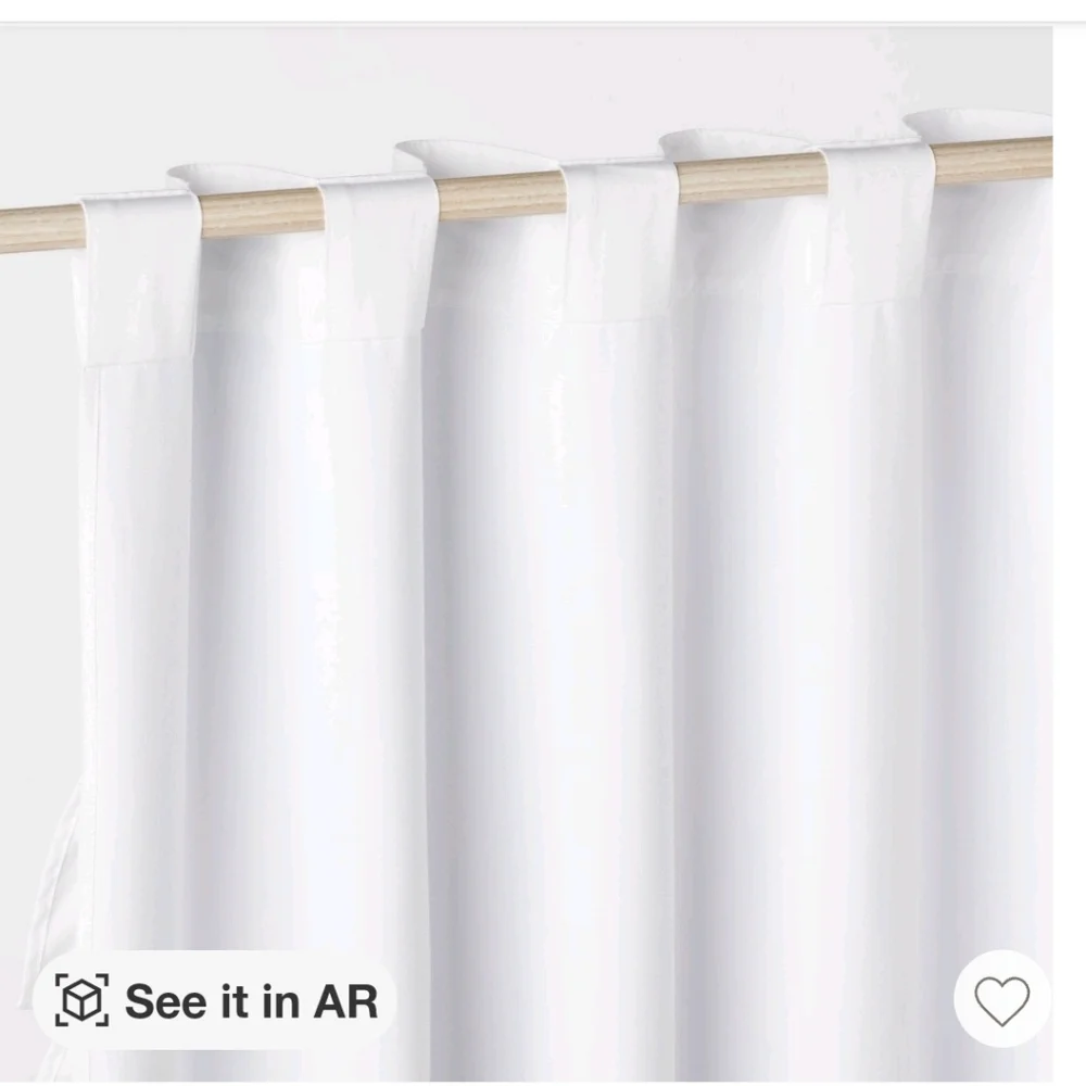 Two Pillowfort ruffle blackout curtain panels white 42 x 84